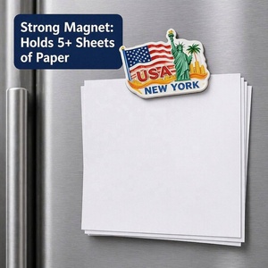 Aimant de réfrigérateur en aluminium 3D gaufré, souvenirs de voyage USA France Russie New York <span class=keywords><strong>Paris</strong></span> Moscou, 2x3 pouces, pour la décoration de la cuisine, du <span class=keywords><strong>bar</strong></span>, ou comme cadeau - Product Image 3