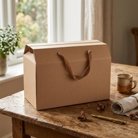 Premium bruine kartonnen doos, recycleerbare geschenkverpakking voor honing, eieren, fruit en speciale levensmiddelen