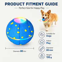 Balle lumineuse interactive pour animaux de compagnie, moderne, en ETPU, avec LED clignotantes, 3 modes de vibration et télécommande, vente en gros