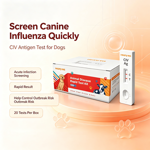 Kits de test rapide de la bandelette de dépistage de l'antigène du virus de la <span class=keywords><strong>grippe</strong></span> canine (CIV) à haute précision pour chiens, pour usage domestique et hospitalier - Product Image 1