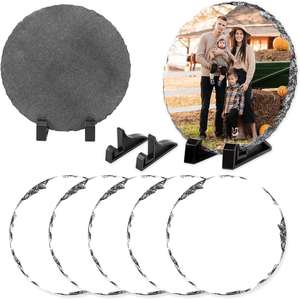 Cadre photo 5,9x5,9 pouces pour transfert thermique, artisanat en pierre, ardoise photo vierge pour sublimation - Product Image 1