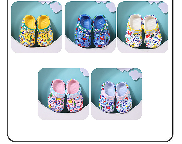 Children Garden Clogs Anti-Slip EVA Garden Shoes Custom Printed Slippers Sandals