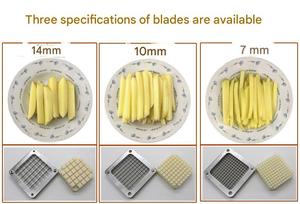Machine à découper les fruits et légumes électriques commerciales en acier inoxydable, pour pommes de terre, concombres, patates douces et carottes - Product Image 6