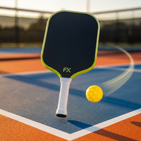 Raquette de pickleball pour enfants avec logo personnalisé FX, fibre de carbone T700, noyau en nid d'abeille de 16 mm, sans bordure, OEM ODM, pour le contrôle de la puissance et du spin