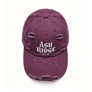 Distressed Washed Dad Hat Ash Ridge Embroidery <b>Letter</b> Vintage Destroyed Baseball Cap Unisex Adjustable Cotton Canvas Streetwear - Product Image 4