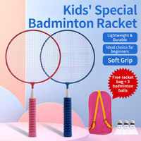 Raquette de badminton pour enfants Jeberly modèle 09, de haute qualité, légère, cadre en fer allié, poignée en éponge souple, couleur vive, directement de l'usine