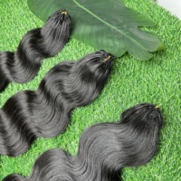 Extensions de cheveux humains vietnamiens vierges de haute qualité, 100% naturels, densité 150, ondulation naturelle, pour crochet