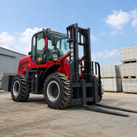 Chariot élévateur diesel tout-terrain 4x4 de 5 tonnes, personnalisé, conforme aux normes EPA Euro 5, résistant aux hautes températures, pour utilisation portuaire et minière