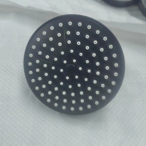 Pommeau de douche noir rond haute pression à jet de pluie durable pour usage domestique en salle de bain - Product Image 2