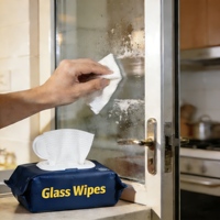 Paños de Limpieza de Vidrio Desechables, Sin Pelusas, Extra Suaves, de Secado Rápido, Sin Rayas, con Certificación CE, para Detallado de Automóviles, Ventanas, Espejos y Vidrio