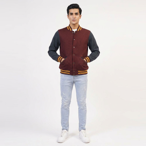 Varsity <b>Jacket</b> Custom Printing Long Sleeve <b>Men's</b> <b>Baseball</b> <b>Jacket</b> <b>Men</b> Plain Blank Varsity <b>Men's</b> <b>Jackets</b> - Product Image 1