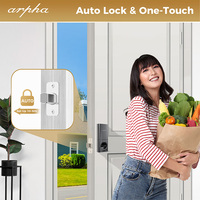 Serrure de porte intelligente Arpha D180W en laiton avec clavier à code BT, serrure électronique avec application Tuya et accès par empreinte digitale