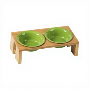 Comedero Elevado de Cerámica Natural para Mascotas con Platos Dobles de Cerámica Desmontables, Kit Ergonómico para Alimentación de Mascotas, Múltiples Opciones de Color - Product Image 4