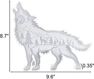 Stampo in Resina a Forma di <span class=keywords><strong>Lupo</strong></span>, Stampo in Silicone per Animali, per Colata di Resina Epossidica, Decorazione da Parete e Scrivania Fai-da-Te - Product Image 2