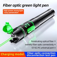 Localizador Visual de Fallas de Fibra Óptica Recargable con Luz Verde, Lápiz Verde de Fibra Óptica, Láser Importado, Cuerpo de Aluminio, Tipo-C, Punta Reemplazable