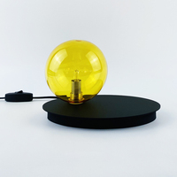 Lámpara de Mesa para Sala de Estar, Decoración de Vidrio para el Hogar, Lámpara de Mesa LED para Restaurante, Lámpara de Escritorio Retro