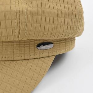 Gorra de boina a cuadros de 8 paneles para primavera/verano, estilo Newsboy, color liso, para mujer, ideal para moda y uso casual. - Product Image 6