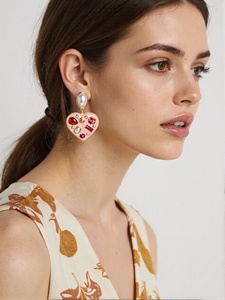 Fashion Romantic Valentine Heart <strong>Jewelry</strong> Set Gold Pendant Chain Necklace Drop Earrings Pearl Crystal <strong>Love</strong> Gift <strong>Jewelry</strong> for Women - Product Image 2