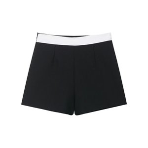 PB & ZA femmes 2025 nouveau <span class=keywords><strong>Chic</strong></span> mode couleur-blocage taille longueur jupe Shorts Vintage taille haute <span class=keywords><strong>femme</strong></span> jupes Mujer - Product Image 2