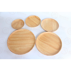 Platos Redondos de Madera de Caucho para Postres, Aperitivos, Frutas, Sushi, Pasteles, Uso en Hoteles, Cafeterías y Salones de Té, Solo Lavar a Mano - Product Image 4