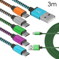 Câble USB long certifié en cuivre pur pour chargeur de téléphone, 3FT 6FT 10FT, charge rapide, synchronisation de données haute vitesse pour ordinateur