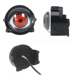 Luces de lente de ojos de diablo de coche de 3 pulgadas 12-36V Demon Red Eye Dynamic montaje de Faro de motocicleta con Control remoto Auto Retrofit - Product Image 5