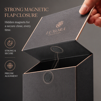 Jeu de cartes de poker personnalisé de luxe - Boîte cadeau magnétique en carton rigide de qualité supérieure - Écologique, durable, coins arrondis, pour usage familial