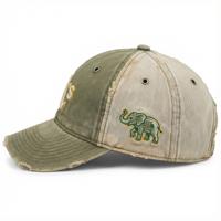 Gorra de Béisbol de Algodón Vintage Lavado con Bordado de 6 Paneles, Visera Curva Ajustable Bicolor, Unisex, Estilo Deportivo Urbano para Uso Casual