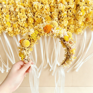 Corona Floreale Bohemien con Fiori Secchi e Stabilizzati, Fatta a Mano, Elegante ed Eco-Sostenibile, Ghirlanda per Capelli per Matrimoni all'Aperto ed Elopement - Product Image 1