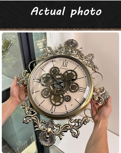 Horloge <span class=keywords><strong>murale</strong></span> suspendue Armens rétro en métal à quartz, à affichage simple, style industriel, à piles, <span class=keywords><strong>pour</strong></span> <span class=keywords><strong>salon</strong></span> - Product Image 5