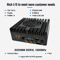Mini PC industriel sans ventilateur d'occasion Intel Core I5 7200U pour 1.4 Intel I226-V Lan 2*RS232 COM 1*M.2 DDR3L 1600MHz 4G/WiFi