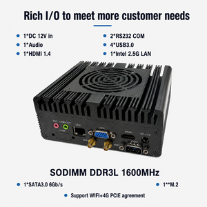 Mini PC industriel sans ventilateur d'occasion <span class=keywords><strong>Intel</strong></span> <span class=keywords><strong>Core</strong></span> I5 <span class=keywords><strong>7200U</strong></span> pour 1.4 <span class=keywords><strong>Intel</strong></span> I226-V Lan 2*RS232 COM 1*M.2 DDR3L 1600MHz 4G/WiFi - Product Image 3