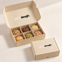 Boîte d'emballage de boulangerie personnalisée, boîte cadeau pour biscuits avec compartiments en papier pour biscuits, pâtisseries et desserts