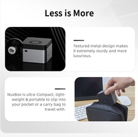 Computadora de Escritorio de Bolsillo Sharerdp, 8GB J4125, Windows 10, Msata 256GB/512GB, DDR4, TV Box 4K para Entretenimiento, Mini PC de Tamaño de Palma para Juegos