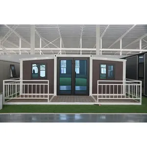 3 Bedroom Prefabricated Expandable Container 20Ft Woodgrain Luxury Modern Golden Supplier Container House Luxury