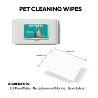 Lingettes jetables non tissées de haute qualité pour animaux de compagnie avec extrait végétal pour chats, élimination des odeurs et douceur garanties
