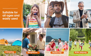 Walkie Talkie Personalizado Mini FRS <span class=keywords><strong>y</strong></span> PMR446 para Adultos con Función VOX <span class=keywords><strong>y</strong></span> Escaneo, Compatible con Cualquier Radio de Banda Amateur del Mismo Canal, para Senderismo <span class=keywords><strong>y</strong></span> Campamento en Familia - Product Image 5