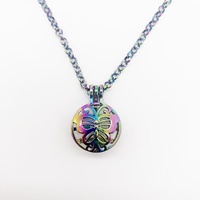 Muses Jewels Nouveauté : Pendentif cage à perles en forme de cœur, vide et massif, avec chaîne, idéal pour la création de bijoux de mariage, en alliage