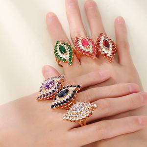 Anelli di Moda Hengdian Ultimo Design Gioielli da Donna Placcati Anello Nuziale da Donna Placcato Oro 18K - Product Image 3