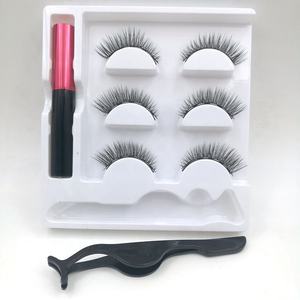 Boîte personnalisée privé étiquette 3 apirs 3D réutilisable étanche magnétique eyeliner et faux vison cils kit - Product Image 2