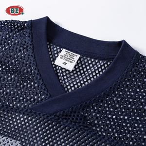 Fabricantes de camisetas vintage Camiseta de malla deportiva de fútbol de secado rápido Camiseta de calle de poliéster 100% de alta calidad de gran tamaño - Product Image 3