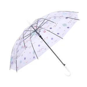 Parapluie pliable Transparent soleil/pluie, Illustration transparente, ouverture automatique, prix d'usine