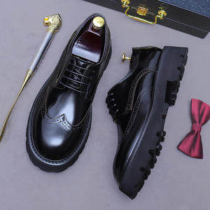 Zapatos Oxford Italianos de Lujo, Zapatos de Cuero Hechos a Mano de Alta Gama para Caballero de Negocios, Diseño Tallado, Zapatos de Boda - Product Image 4