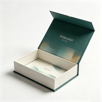 Boîte en carton rigide de luxe personnalisée avec logo, emballage de parfum de haute qualité, boîte cadeau avec couvercle magnétique, boîte cadeau à l'encre de soja