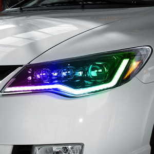 ไฟหน้ารถยนต์สำหรับ Civic รุ่นที่ 8 ปี 2012-2015 FD2 ไฟหน้า RGB ใหม่ พร้อมไฟ Daytime Running Light 6000k อุปกรณ์ตกแต่งรถยนต์ - Product Image 6