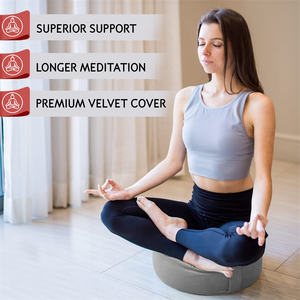 Cojín de meditación Premium, almohada de meditación de alforfón de terciopelo grande, cojín de asiento de Yoga y meditación, venta al por mayor - Product Image 4