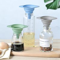 Entonnoir pliable portable pour la cuisine, en silicone de qualité alimentaire, petit entonnoir