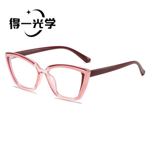 Lunettes de vue œil de chat avec monture en PC, anti-lumière bleue et anti-radiation, pour femmes, avec verres en PC - Product Image 2