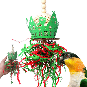 2023 oiseau de noël jouet à mâcher déchiqueteuse suspendus <span class=keywords><strong>perroquet</strong></span> jouets de recherche de nourriture pour petits oiseaux - Product Image 2
