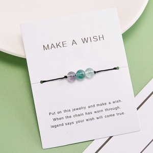 Pulsera Ajustable Trenzada con Cuentas de Piedras Preciosas de Lujo de 6 mm, Pulsera de la Amistad para Pedir un Deseo - Product Image 5